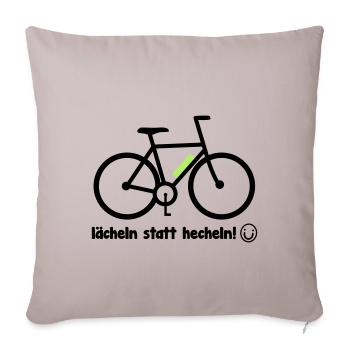 E-Bike Pedelec Funny Gift Bike eMTB Bike - Sofa pillowcase 17,3'' x 17,3'' (45 x 45 cm) - light taupe - Front