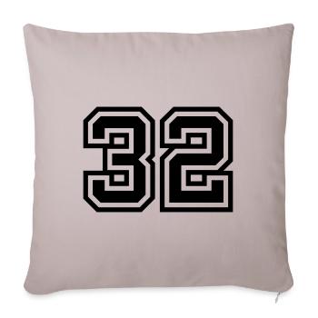 32 number symbol - Sofa pillowcase 17,3'' x 17,3'' (45 x 45 cm) - light taupe - Front