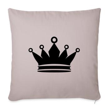 Krone Icon Symbol - Sofakissenbezug 45 x 45 cm - helles Taupe - Vorne