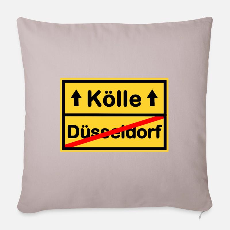 Daheim in Kölle - Sofakissenbezug 45 x 45 cm - helles Taupe