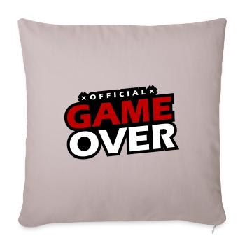 Game Over Slogan - Sofa pillowcase 17,3'' x 17,3'' (45 x 45 cm) - light taupe - Front