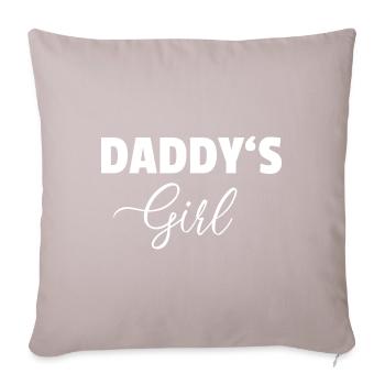 Daddy's Girl - Tochter Geschenk Stieftochter - Sofakissenbezug 45 x 45 cm - helles Taupe - Vorne