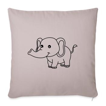 Elephant Comic - Sofa pillowcase 17,3'' x 17,3'' (45 x 45 cm) - light taupe - Front