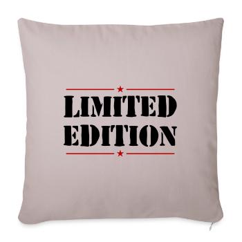 Slogan en édition limitée - Housse de coussin décorative 45 x 45 cm - taupe clair - Devant