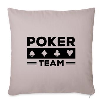 poker team - Sofa pillowcase 17,3'' x 17,3'' (45 x 45 cm) - light taupe - Front