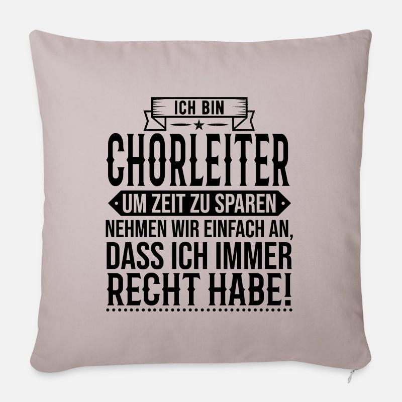Chorleiter Dirigent Chor Gesangschor - Sofakissenbezug 45 x 45 cm - helles Taupe