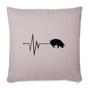 Pig Animal Pulse - Sofa pillowcase 17,3'' x 17,3'' (45 x 45 cm) - light taupe - Front