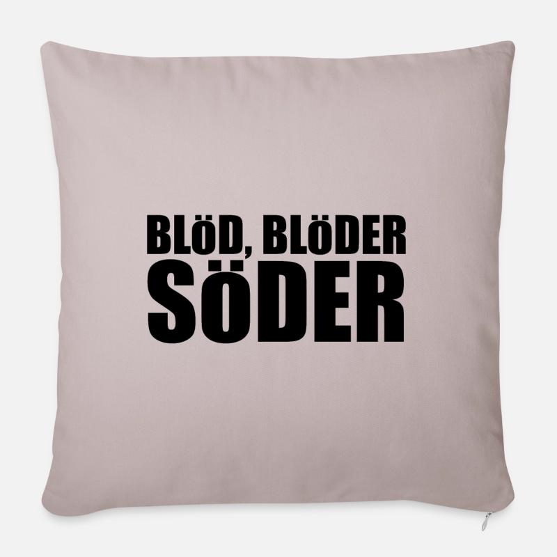 bloed bloeder soeder schwarz - Sofakissenbezug 45 x 45 cm - helles Taupe