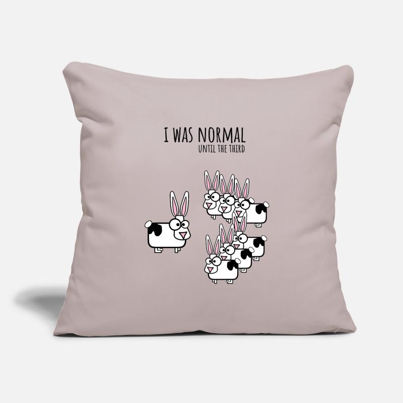 I was normal until the third bunny Sofakissenbezug 45 x 45 cm