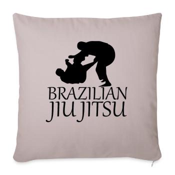 brazilian jiu jitsu - Sofa pillowcase 17,3'' x 17,3'' (45 x 45 cm) - light taupe - Front