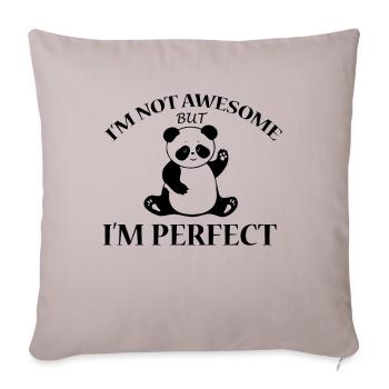 panda drôle sort cadeau shirt - Housse de coussin décorative 45 x 45 cm - taupe clair - Devant