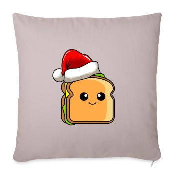 Sandwich Noël BD de Noël - Housse de coussin décorative 45 x 45 cm - taupe clair - Devant