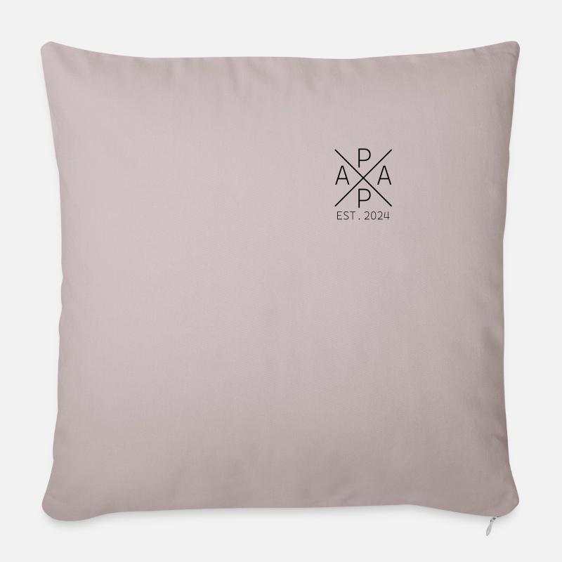 Werdender Papa est. 2024 Stolzer Papa 2024 - Sofakissenbezug 45 x 45 cm - helles Taupe