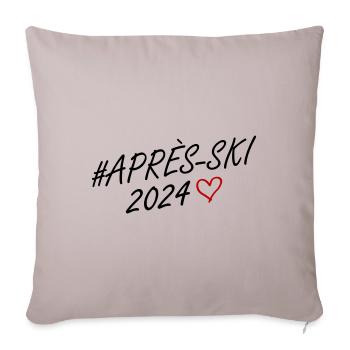 Après Ski 2024 Heart Trip - Sofa pillowcase 17,3'' x 17,3'' (45 x 45 cm) - light taupe - Front