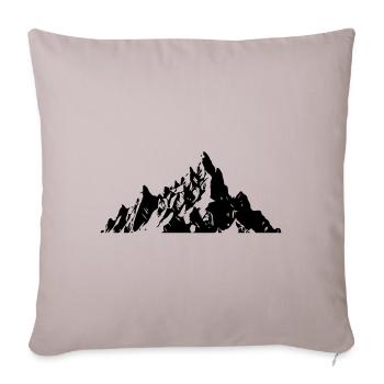 Mountain Silhouette Symbol - Sofa pillowcase 17,3'' x 17,3'' (45 x 45 cm) - light taupe - Front