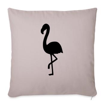 Flamingo 2 - Sofakissenbezug 45 x 45 cm - helles Taupe - Vorne