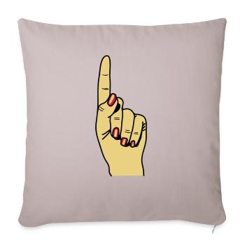 zeigefinger - Sofa pillowcase 17,3'' x 17,3'' (45 x 45 cm) - light taupe - Front