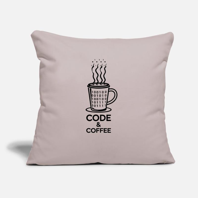 Code & Coffee – Perfektes Duo Sofakissenbezug 45 x 45 cm