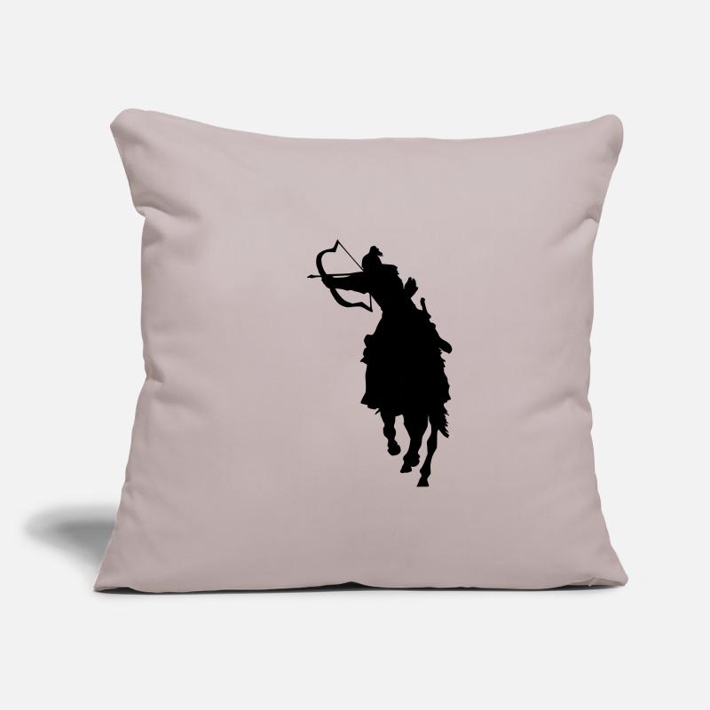 Cavalier avec arc et flèche Housse de coussin décorative 45 x 45 cm