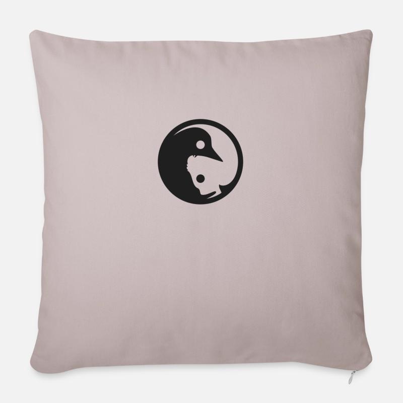Linux XFCE YIN YANG - Sofakissenbezug 45 x 45 cm - helles Taupe