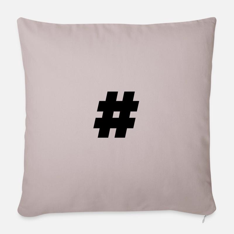 hashtag - Sofa pillowcase 17,3'' x 17,3'' (45 x 45 cm) - light taupe
