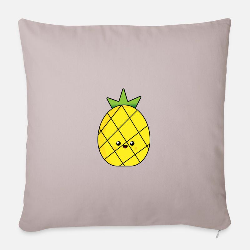 Ananas - Sofakissenbezug 45 x 45 cm - helles Taupe