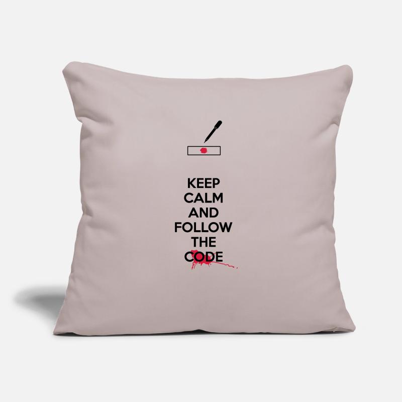 Dexter - Keep Calm And Follow The Code Black Housse de coussin décorative 45 x 45 cm
