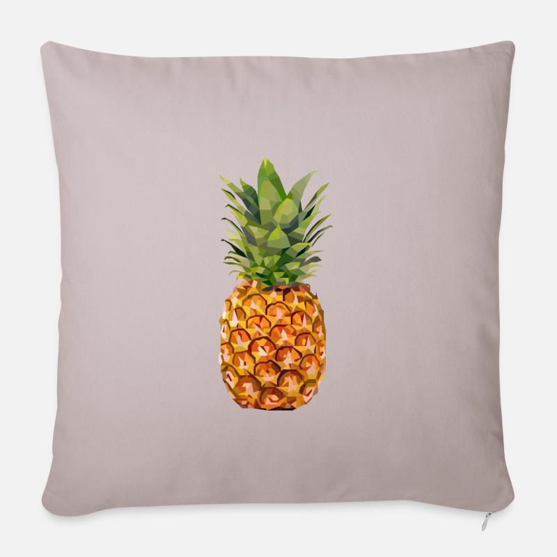 Ananas - Sofakissenbezug 45 x 45 cm - helles Taupe