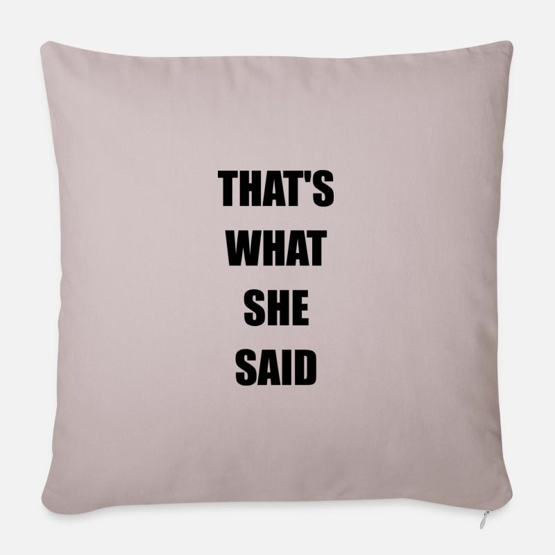 C'est ce qu'elle a dit - Housse de coussin décorative 45 x 45 cm - taupe clair