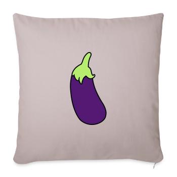 Aubergine - Housse de coussin décorative 45 x 45 cm - taupe clair - Devant