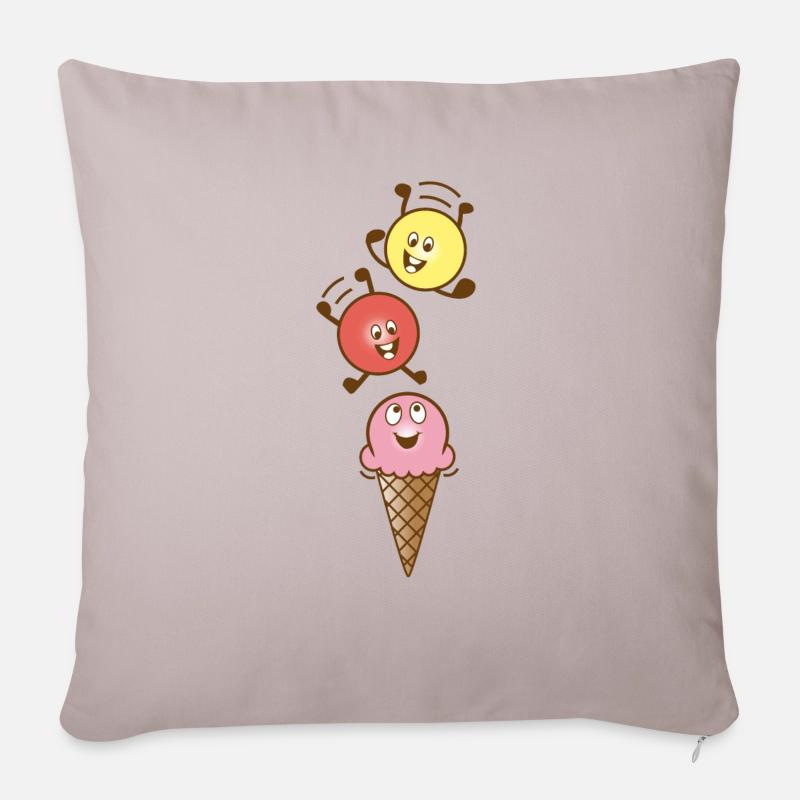 Eis - Sofakissenbezug 45 x 45 cm - helles Taupe