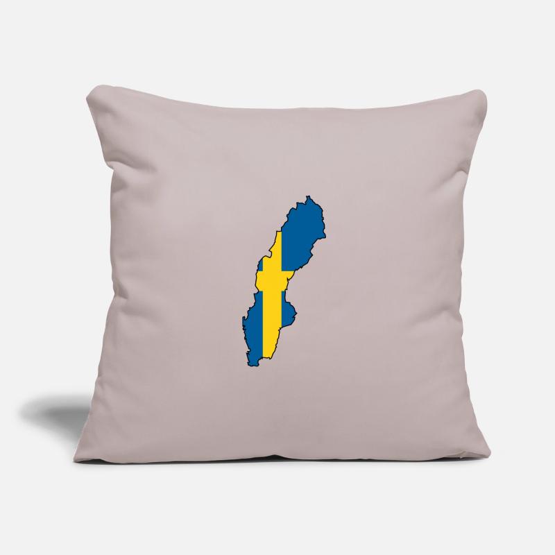 Plan de la Suède Housse de coussin décorative 45 x 45 cm