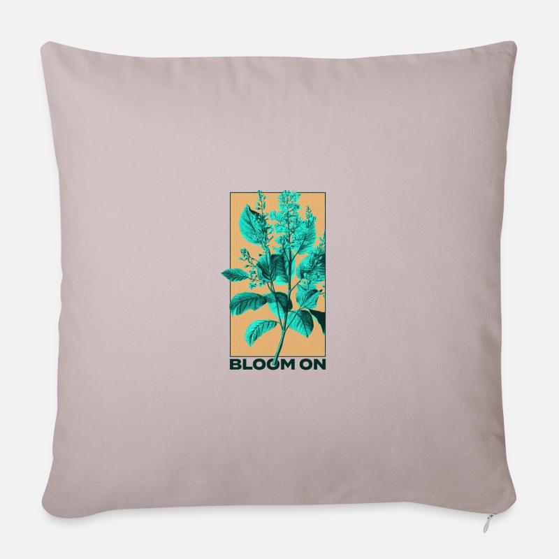 Conception de la flore et de la faune - Housse de coussin décorative 45 x 45 cm - taupe clair