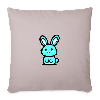 Icône de Pâques lapin - Housse de coussin décorative 45 x 45 cm - taupe clair - Devant