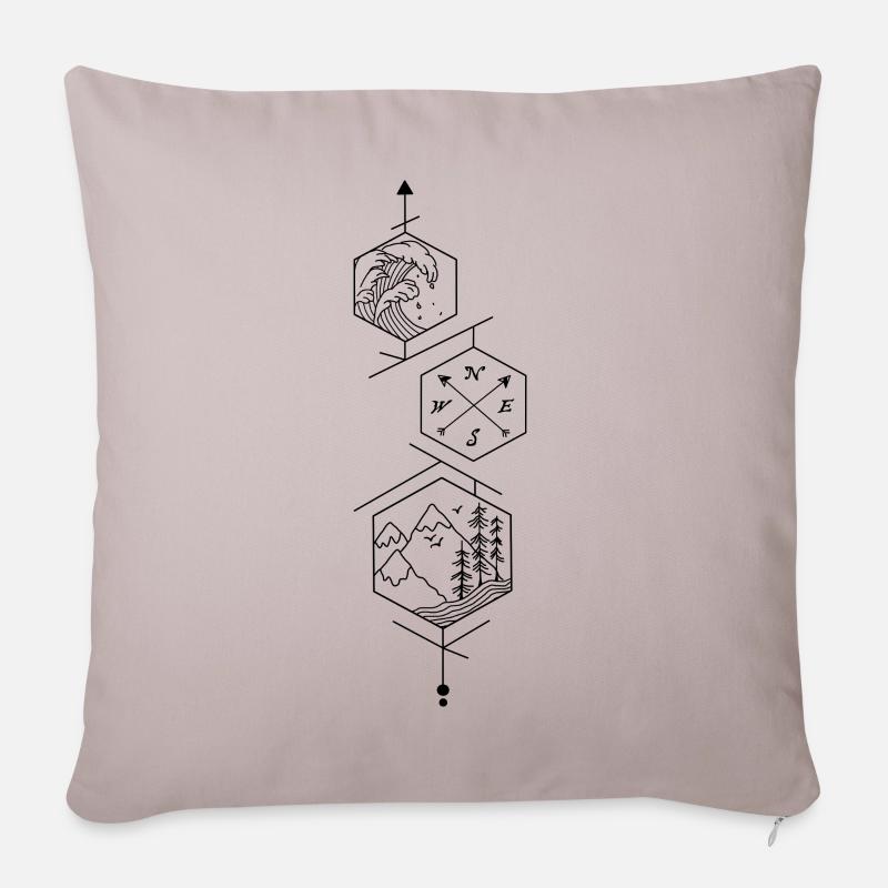 hexagones - Sofakissenbezug 45 x 45 cm - helles Taupe