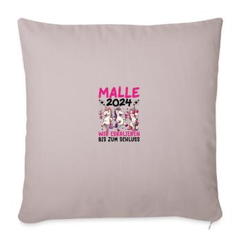 Malle 2024 Unicorn We escalate until the end - Sofa pillowcase 17,3'' x 17,3'' (45 x 45 cm) - light taupe - Front