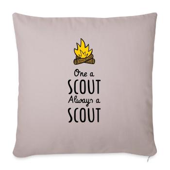 One a scout Always a scout - Sofa pillowcase 17,3'' x 17,3'' (45 x 45 cm) - light taupe - Front