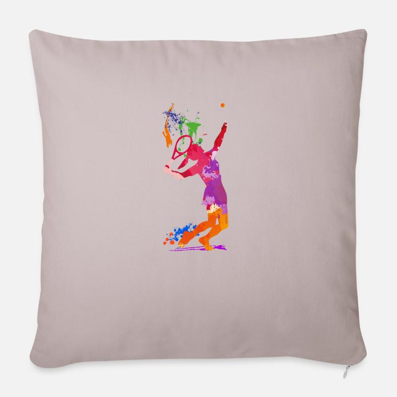 Tennis, Geschenk, Idee, Geschenkidee, Sport - Sofakissenbezug 45 x 45 cm - helles Taupe