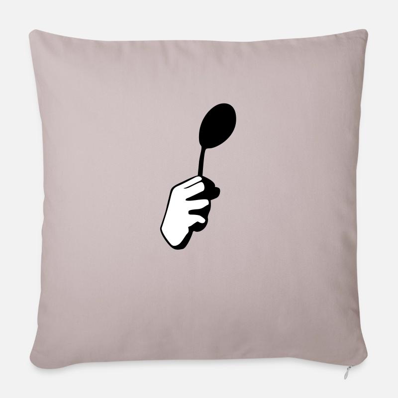There is no spoon - Sofakissenbezug 45 x 45 cm - helles Taupe