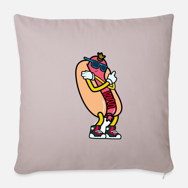 Hot Dog - Sofakissenbezug 45 x 45 cm - helles Taupe
