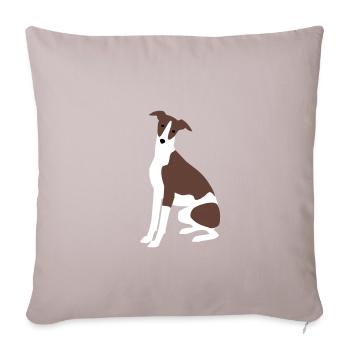 Whippet - Sofakissenbezug 45 x 45 cm - helles Taupe - Vorne