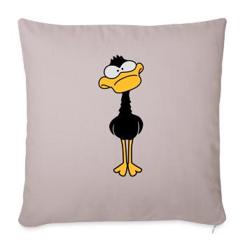 Funny Duck - Housse de coussin décorative 45 x 45 cm - taupe clair - Devant