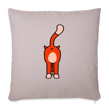 Standing Funny Cat From Behind Backside Ass - Sofa pillowcase 17,3'' x 17,3'' (45 x 45 cm) - light taupe - Front