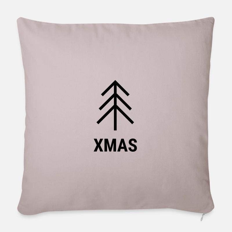 XMAS - Sofakissenbezug 45 x 45 cm - helles Taupe