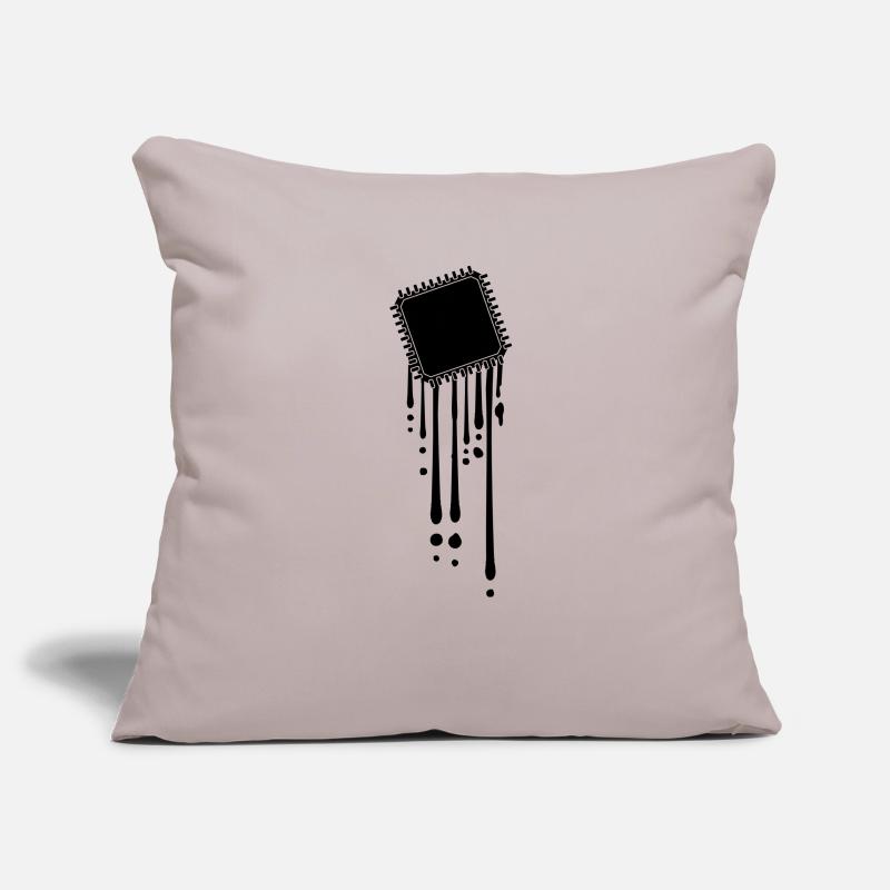 processor melt drops graffiti cpu computer Sofa pillowcase 17,3'' x 17,3'' (45 x 45 cm)