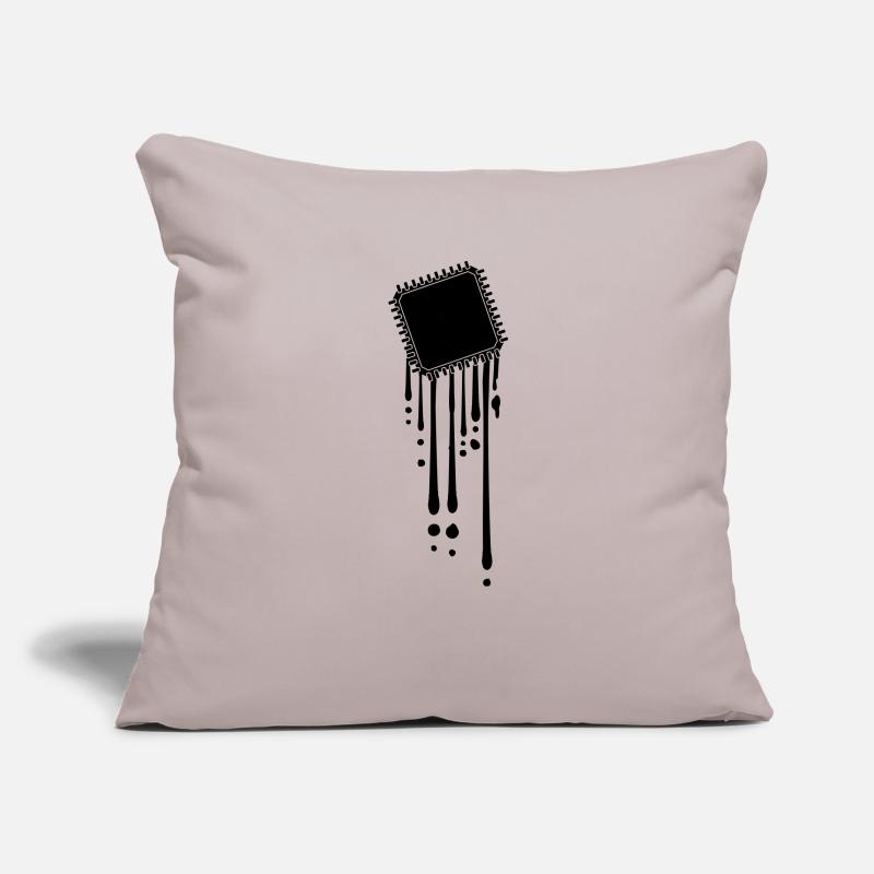 processor melt drops graffiti cpu computer Sofa pillowcase 17,3'' x 17,3'' (45 x 45 cm)