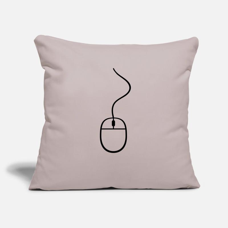 control mouse click computer cable pc computer onl Sofa pillowcase 17,3'' x 17,3'' (45 x 45 cm)