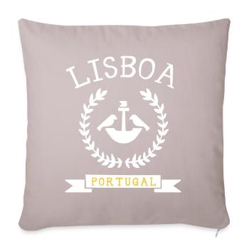 Armoiries de Lisbonne Portugal - Housse de coussin décorative 45 x 45 cm - taupe clair - Devant
