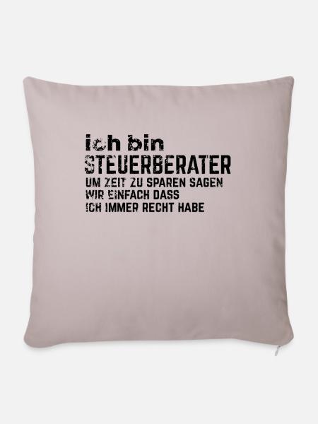 STEUERBERATER - Sofakissenbezug 45 x 45 cm - helles Taupe