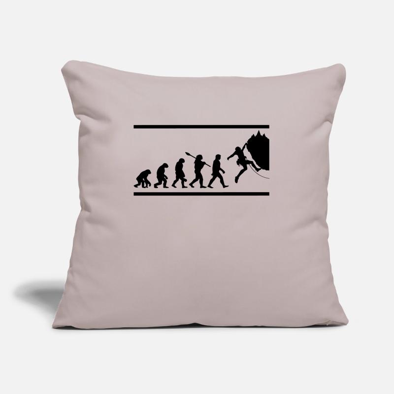 Rock climber climbing evolution Sofa pillowcase 17,3'' x 17,3'' (45 x 45 cm)